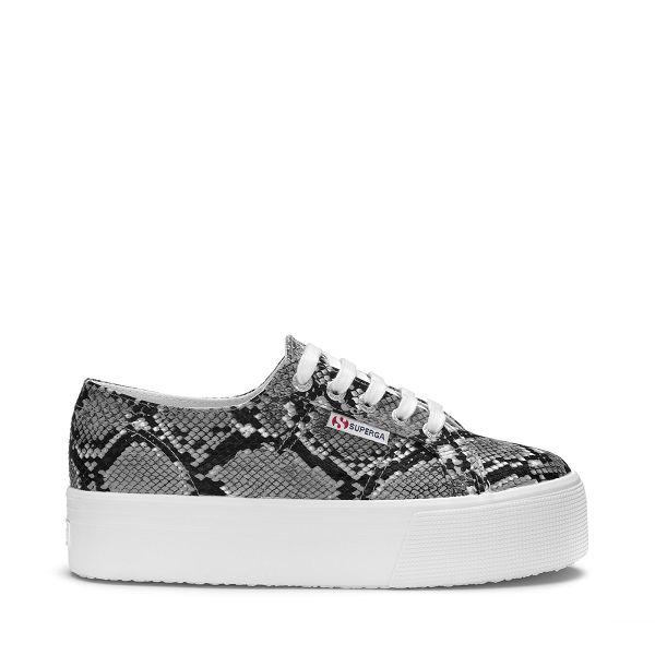 Superga 2790 Black Platform Sneakers - Women's Sneakers USA | US8708346